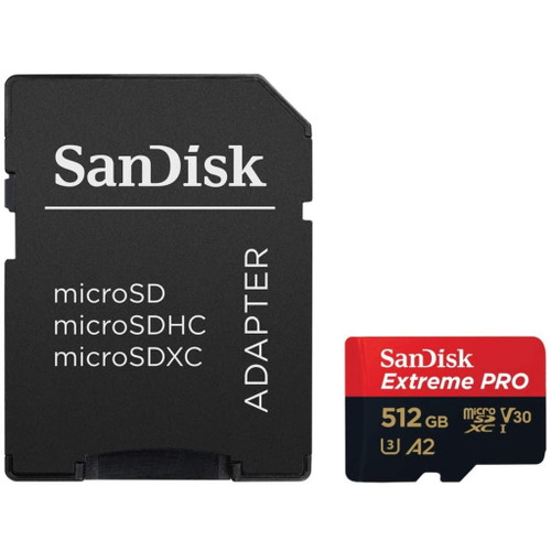 SanDisk Extreme Pro MicroSDXC Card - 512GB - Class 10 - BLANK