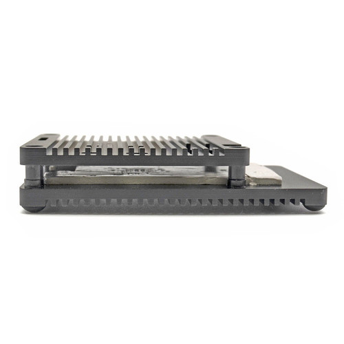 Pi5 Passive Cooling Open CNC Case, Black - PiShop.us