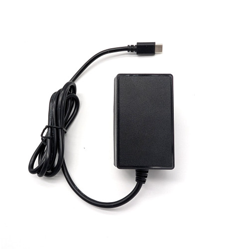 PiShop Power supply for Raspberry Pi 5, Black, Top View PiShop Power supply for Raspberry Pi 5, Black, Top View