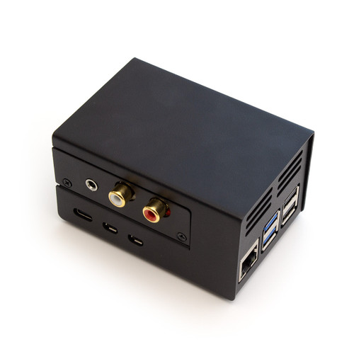 Steel case for HiFiBerry Boards & Pi 5 - Black