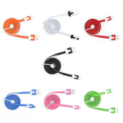 USB Flat Cable for micro:bit, USB2 A to micro-B, 3FT, Multicolor, 7 Pack USB Flat Cable for micro:bit, USB2 A to micro-B, 3FT, Multicolor, 7 Pack