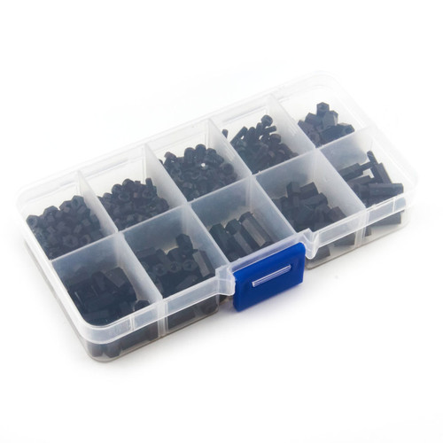 Black Nylon Screw and Stand-off Set - M2.5 - 380 pieces Black Nylon Screw and Stand-off Set - M2.5 - 380 pieces