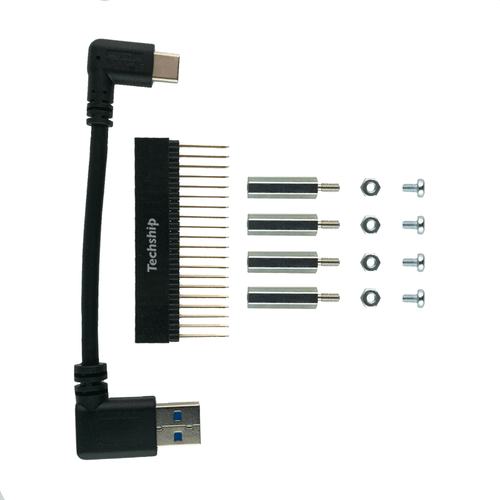 Techship MC201/PC201 Mounting Accessories for Raspberry Pi 5, secure adapter mounting kit. Techship MC201/PC201 Mounting Accessories for Raspberry Pi 5, secure adapter mounting kit.