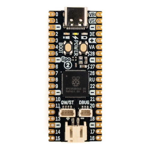 Pimoroni PIM775 Pico LiPo 2 board with RP2040 microcontroller and LiPo charging support. Pimoroni PIM775 Pico LiPo 2 board with RP2040 microcontroller and LiPo charging support.