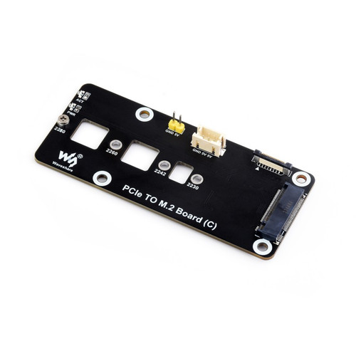 Waveshare 26785 PCIe To M.2 Adapter Board (C) for Raspberry Pi 5, compact PCB with M.2 slot. Waveshare 26785 PCIe To M.2 Adapter Board (C) for Raspberry Pi 5, compact PCB with M.2 slot.