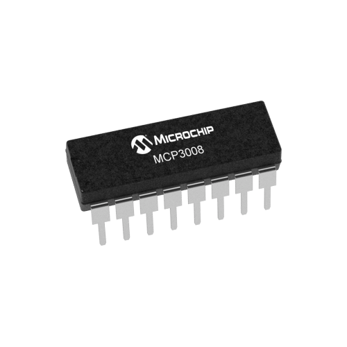 Microchip MCP3008 8-Channel 10-Bit ADC with SPI interface for Raspberry Pi and Arduino.
Microchip MCP3008 8-Channel 10-Bit ADC with SPI interface for Raspberry Pi and Arduino.
