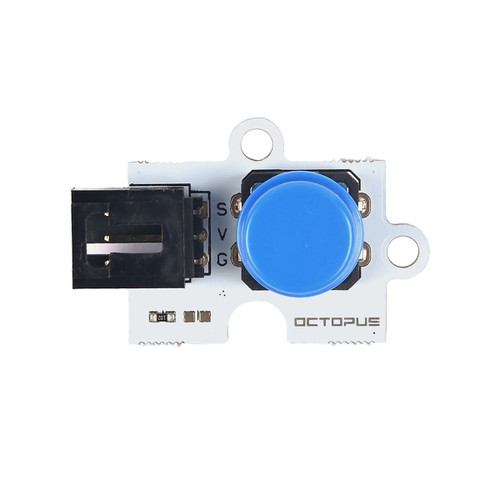 Elecfreaks Octopus Digital PushButton Brick - Blue | EF04034 Elecfreaks Octopus Digital PushButton Brick - Blue | EF04034