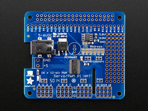 Adafruit 16-Channel PWM / Servo HAT for Raspberry Pi – Mini Kit