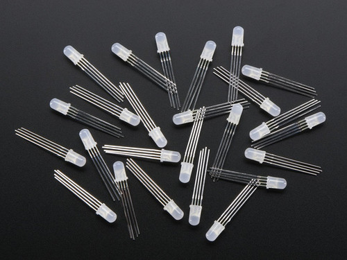 5mm diffused RGB LED in a 25-pack for DIY Electronics projects 5mm diffused RGB LED in a 25-pack for DIY Electronics projects