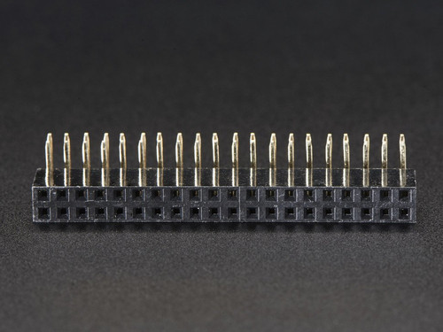0.1″ 2×20-pin Strip Right Angle Female Header - PiShop.us