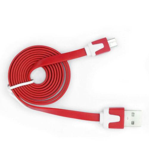USB Flat Cable – A/MicroB – Red USB Flat Cable – A/MicroB – Red
