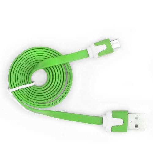USB Flat Cable – A/MicroB – Green USB Flat Cable – A/MicroB – Green