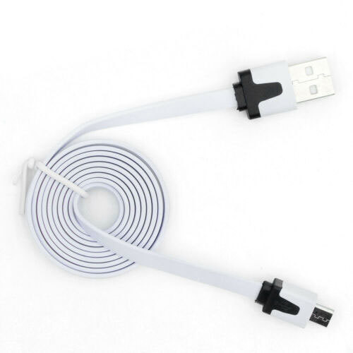 USB Flat Cable – A/MicroB – White USB Flat Cable – A/MicroB – White