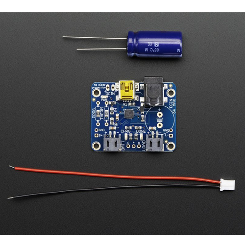 USB / DC / Solar Lithium Ion/Polymer charger - V2 with mini USB port USB / DC / Solar Lithium Ion/Polymer charger - V2 with mini USB port