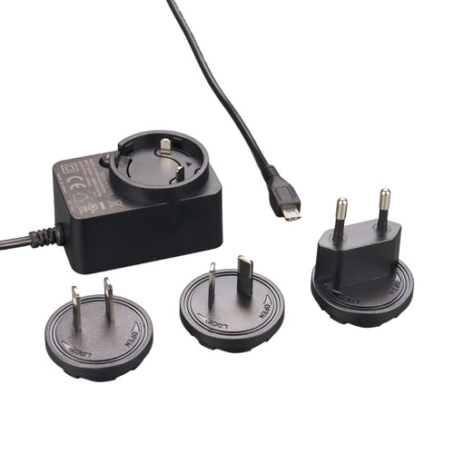 MicroUSB Power Adapter 5V, 3A with AUS, Euro, and US plugs. Designed for Raspberry Pi Zero 2, 3A+, 3B+, and earlier boards. MicroUSB Power Adapter 5V, 3A with AUS, Euro, and US plugs. Designed for Raspberry Pi Zero 2, 3A+, 3B+, and earlier boards.