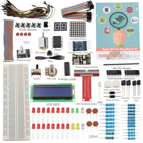 SunFounder Super Starter Kit V2.0 for RPi 3B+ 3B 2B B+ A+ Zero SunFounder Super Starter Kit V2.0 for RPi 3B+ 3B 2B B+ A+ Zero