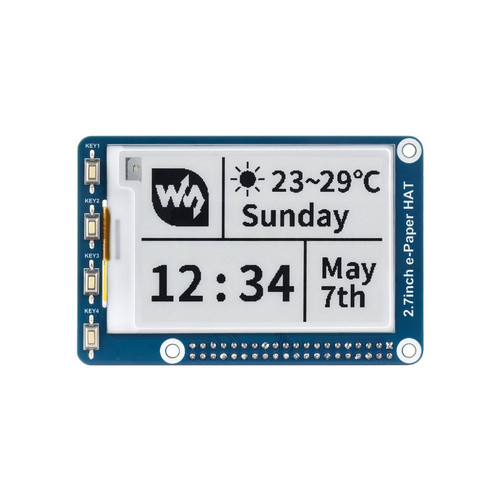 264x176, 2.7inch E-Ink display HAT for Raspberry Pi 264x176, 2.7inch E-Ink display HAT for Raspberry Pi