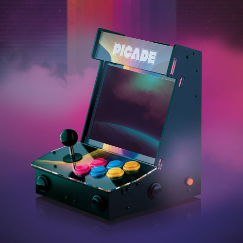 Picade 10-inch display arcade cabinet kit with joystick and buttons. Picade 10-inch display arcade cabinet kit with joystick and buttons.