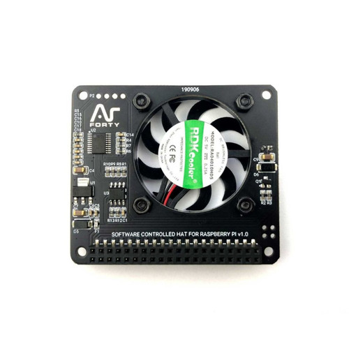 Argon Fan HAT for Raspberry Pi 3B/3B+/4B with power-button and 40 mm fan Argon Fan HAT for Raspberry Pi 3B/3B+/4B with power-button and 40 mm fan