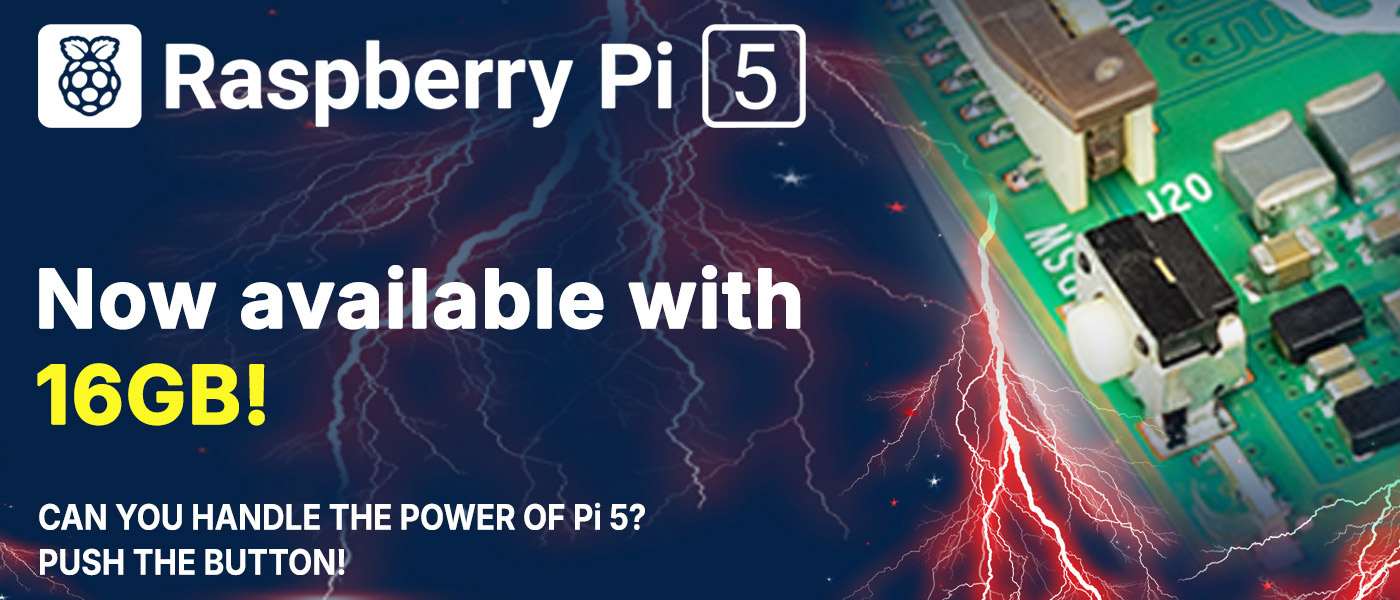 Raspberry Pi 5 16GB PiShop banner
