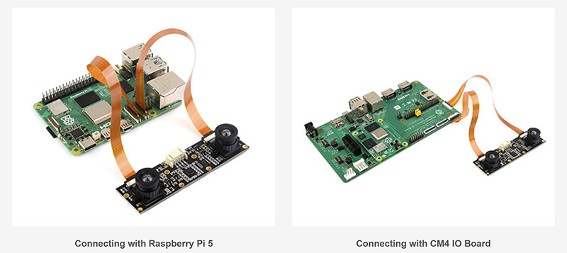 Waveshare IMX219-83 Stereo Camera with Pi 5