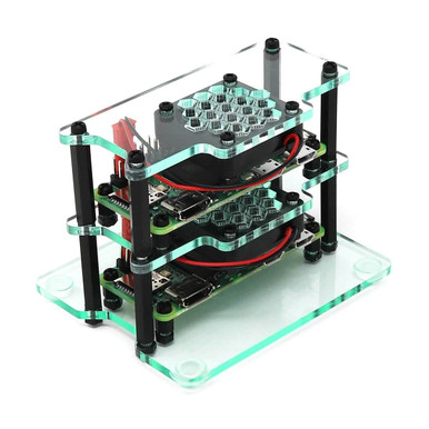 Mini Cluster Case for Raspberry Pi Zero 2 (with Fans) - PiShop.us