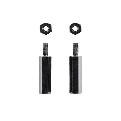 Brass M2.5 Standoffs 16mm tall - Black Plated - Pack of 2 - PiShop.us