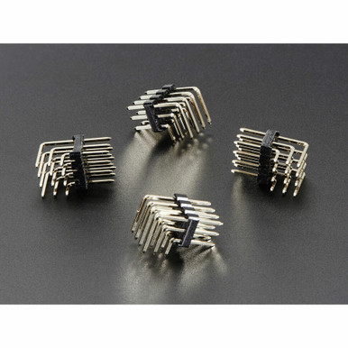 En-têtes Angle Droit Mâle 3x4 Adafruit - Lot De 4, Pitch 2.54mm, Pour Prototypage électronique Et Soudure - 9