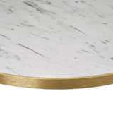 Omega Laminate Table Top - White Carrara Marble