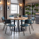 Tavo Stacking Side Chair - Ribbed Upholstered Seat Pad