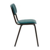 Tavo Stacking Side Chair - Ribbed Upholstered Seat Pad