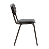 Tavo Stacking Side Chair - Ribbed Upholstered Seat Pad