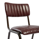 Tavo Stacking Side Chair - Ribbed Upholstered Seat Pad