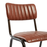 Tavo Stacking Side Chair - Ribbed Upholstered Seat Pad