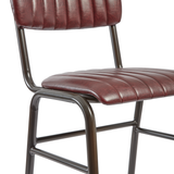 Tavo Stacking Mid Height Bar Stool - Ribbed Upholstered Seat Pad