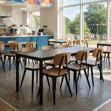 Skagen Side Chair - Oak Veneered Plywood - Frame Black Steel