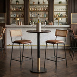 Savanna Barstool - Genuine Pecan Brown Leather