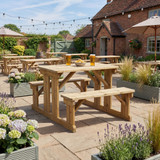 Walk-In Picnic Bench - Rect - 6 Seater