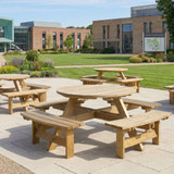 Beacon 8 Seater Round Picnic Table - 1800mm Dia