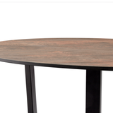 Bourne Dining Table - 1200mm Diameter - Vintage Copper 'Textured'