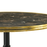 Parisian Complete Bar Height Table - Flat Auto-Adjust - Dark Marble with Gold Rim Parisian Complete Bar Height Table - Flat Auto-Adjust - Dark Marble with Gold Rim