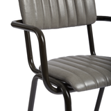 Tavo Stacking Arm Chair - Ribbed Upholstered Seat Pad