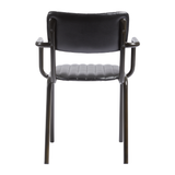 Tavo Stacking Arm Chair - Ribbed Upholstered Seat Pad