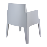 Box Stacking Arm Chair - Silver Grey