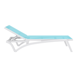 Pacific Sun Lounger - White/Turquoise