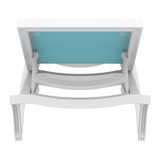 Pacific Sun Lounger - White/Turquoise
