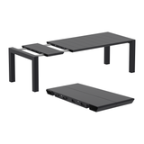 Vegas 100x180/220cm Extendible Table Medium - Black