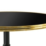 Parisian Complete Dining Table - Flat Auto-Adjust - Black with Gold Rim Parisian Complete Dining Table - Flat Auto-Adjust - Black with Gold Rim