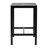 Extrema Black Marble 'Textured' - Black Poseur Table