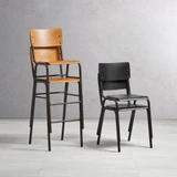 Tavo Stacking Side Chair - Wooden Seat Pad
